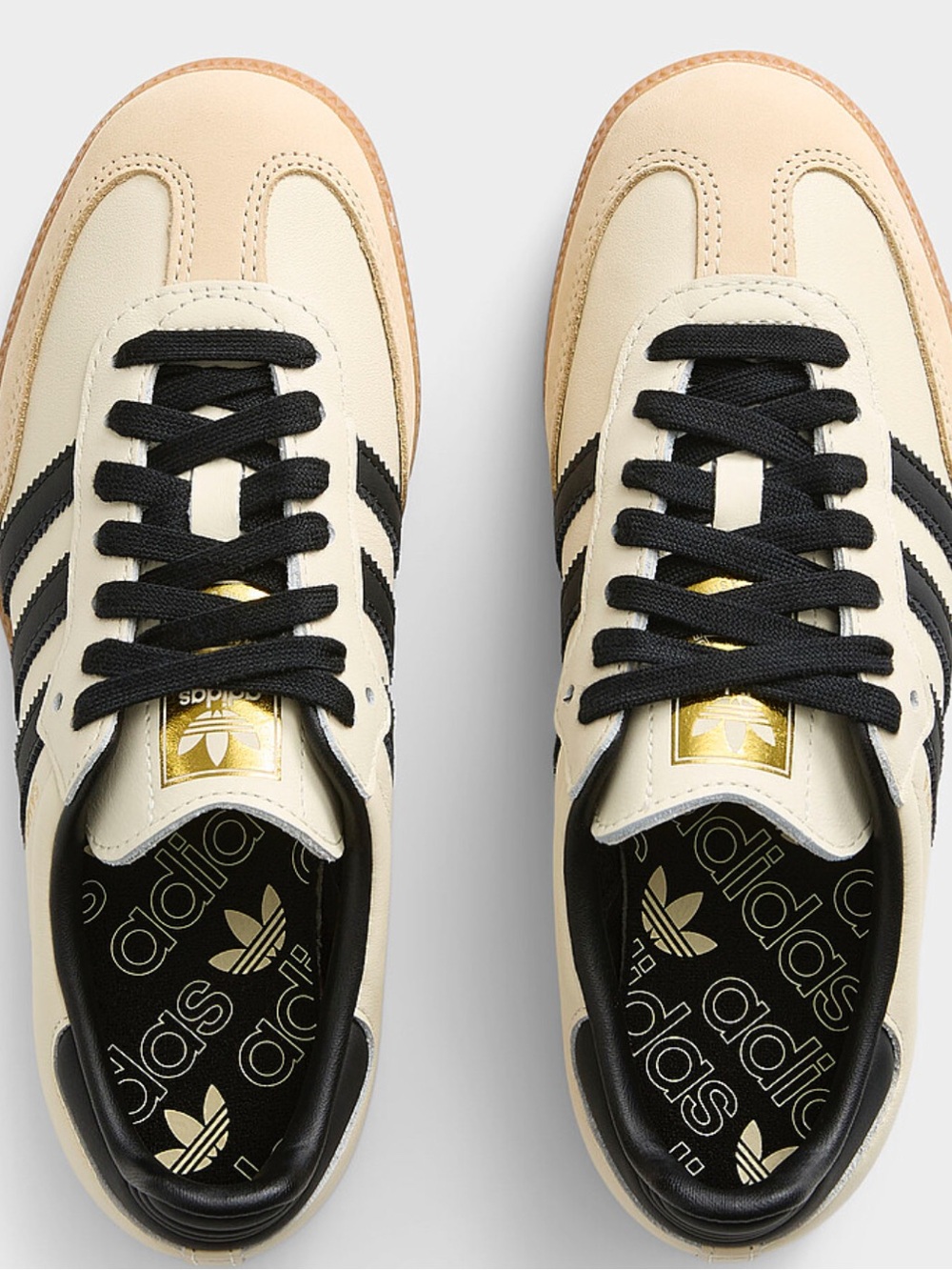 adidas women’s Samba OG cream-and-black